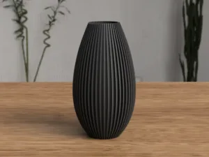 Modern Vase ribbed