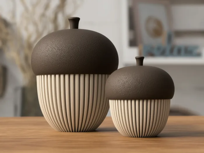 Acorn container decoration