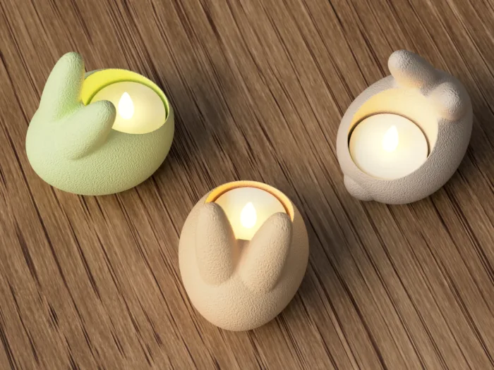Easter Bunny tealight holder - Image 2